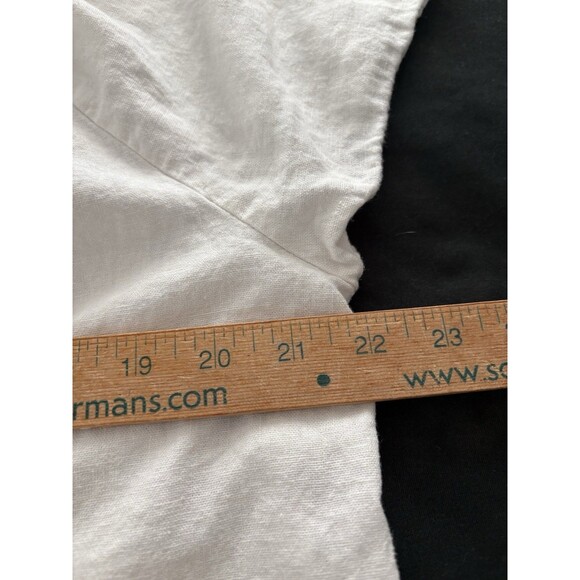 4Our Dreamers Linen Blend Dress Size XL White Henley Cottagecore Beach Lounge - Picture 10 of 16